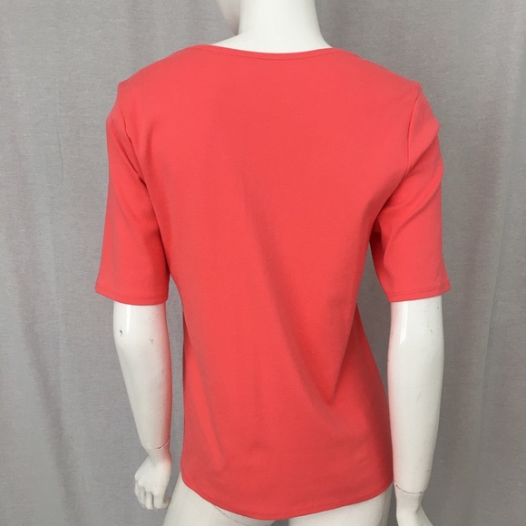 SOLD Large J. Jill Perfect Pima Elbow Length Top - Picture 7 of 8